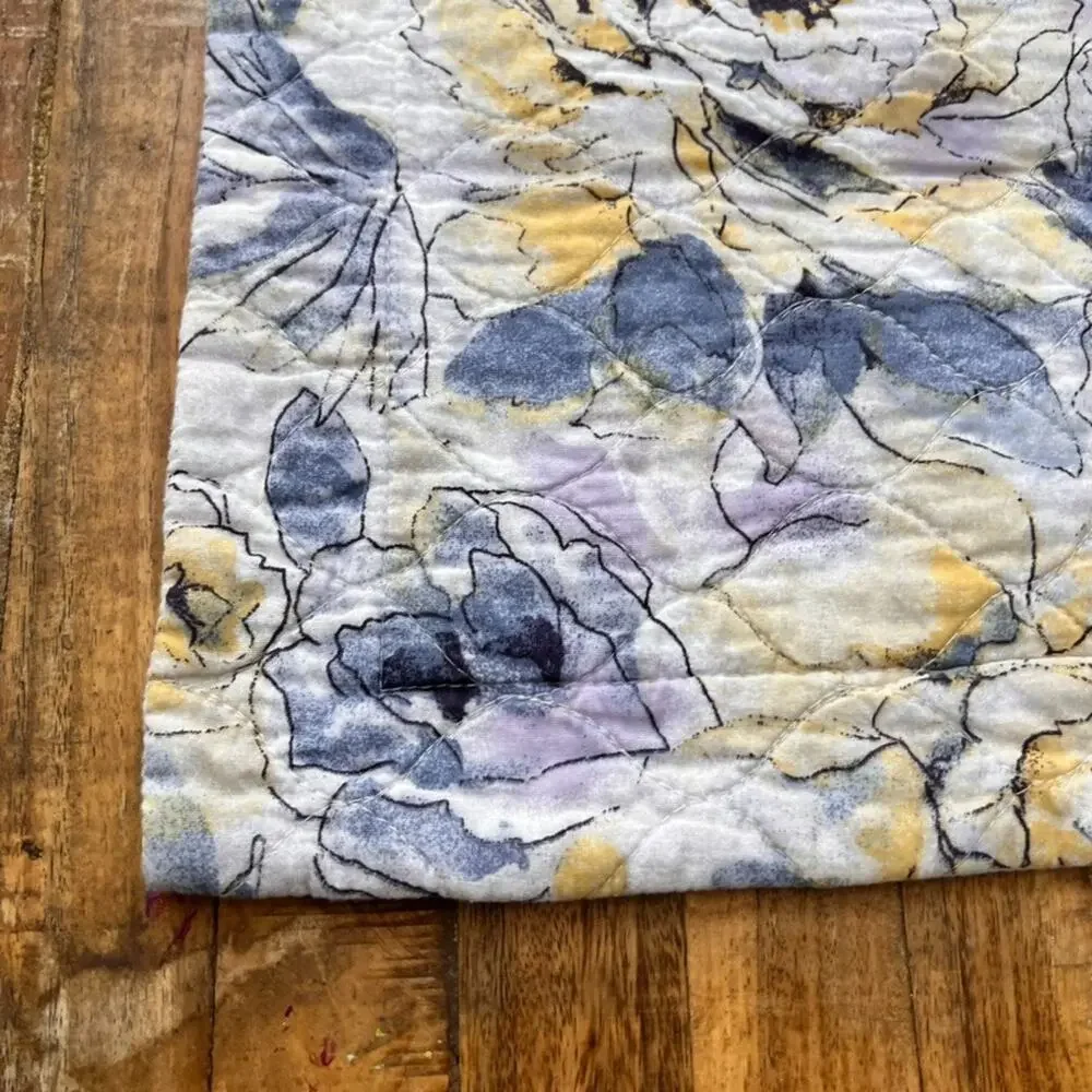 Laura Ashley Floral Quilted Pillow Sham Standard Size 27 x 21